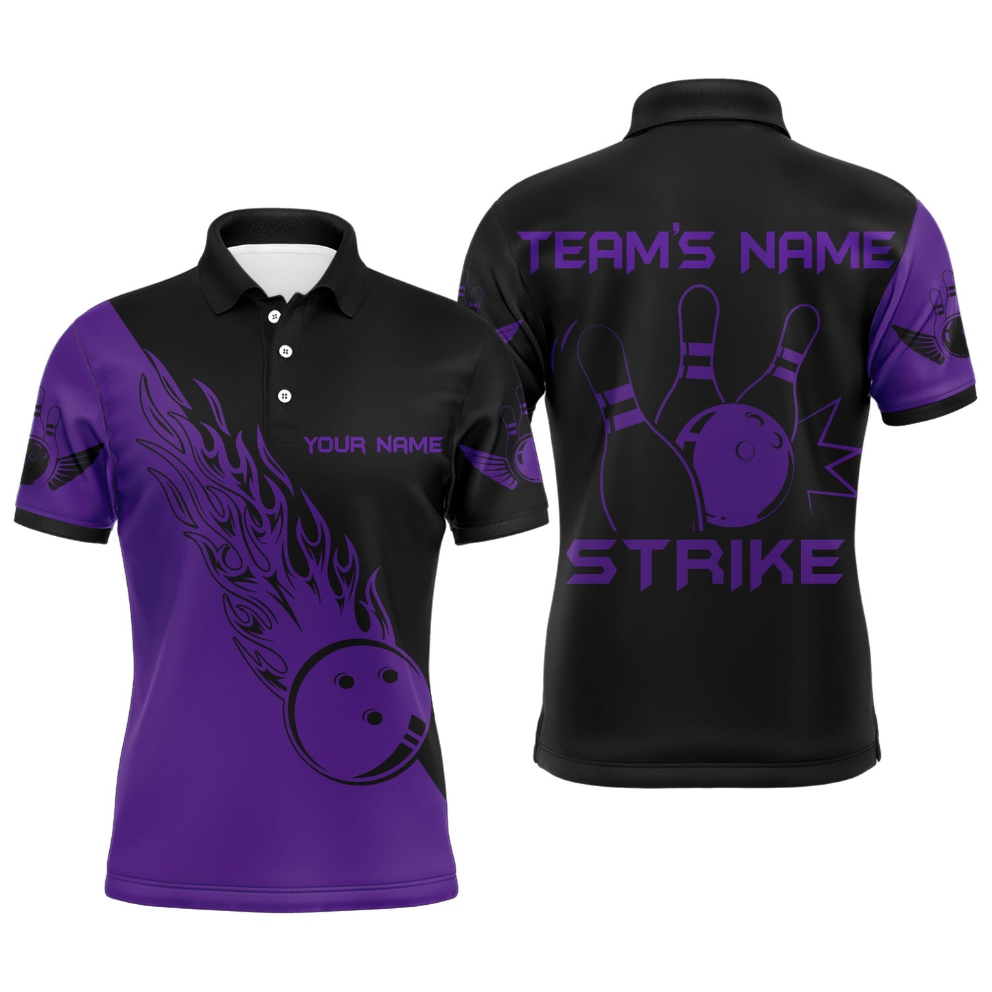 Strike Bowling Polo Shirt For Men Custom Bowling Jersey Bowing Team Shirts BDT192