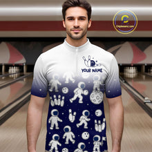Load image into Gallery viewer, Astronaut Bowling Shirts for Men Women Team Bowling Polo &amp; Quarter Zip Shirts MBL153