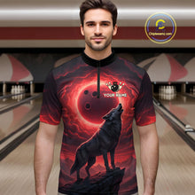 Load image into Gallery viewer, Wolf Bowling Shirts for Team Women Men Custom Bowling Jersey Bowl Polo&amp;1/4 Zip MBL238