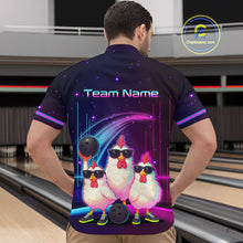 Load image into Gallery viewer, Neon Funny Family Chicken Bowling Team Shirt for Men Bowling League Jersey Outfit Polo &amp; 1/4-Zip QZT761