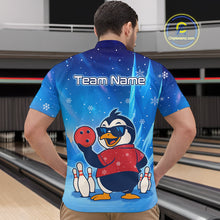 Load image into Gallery viewer, Funny Christmas Penguin Bowling Shirt for Men Custom Bowling Team Jersey Bowling Unisex QZT796