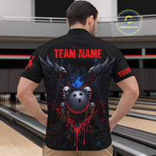 Load image into Gallery viewer, Custom Eagle Skull Bowling Men Shirts Bowling Uniform Polo &amp; 1/4 Zip Bowling Team Jerseys HNT102