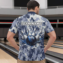 Load image into Gallery viewer, Custom Bowling League Shirts For Men with Name, Personalized Bowling Team Jerseys HNT41