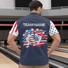 Load image into Gallery viewer, Custom American Bowling Shirt Bowling Jersey for Men Women Team Polo&amp;1/4 Zip MBL59