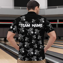 Load image into Gallery viewer, Custom Dinosaur Bowling Shirt for Men And Women Quarter-Zip Bowling League Bowling Outfit QZT633