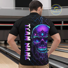 Load image into Gallery viewer, Purple Skull Bowling Custom Men Bowling Shirt Polo &amp; Quarter-Zip Bowling Team Jerseys HNT51