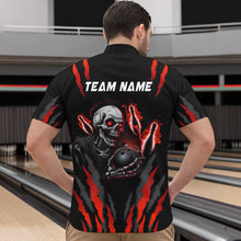 Load image into Gallery viewer, Skull Bowling Custom Men Bowling Polo &amp; Quarter-Zip Bowling Team Jerseys HNT47