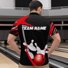 Load image into Gallery viewer, Red Bowling Shirts for Men and Women Bowling Shirt Team Bowling Polo &amp; 1/4 Zip Shirt MBL36