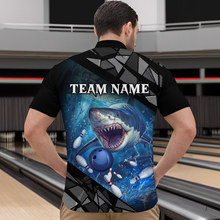Load image into Gallery viewer, Custom Shark Bowling League Shirts For Men, Personalized Bowling Team Jerseys Polo &amp; Quarter-Zip HNT36