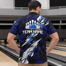 Load image into Gallery viewer, Custom Bowling League Shirts For Men with Name Bowling Team Jerseys Polo &amp; Quarter- Zip HNT37