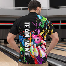 Load image into Gallery viewer, Colorful Bowling Shirt Bowling Jersey Men Personalized Bowling Team Jersey Polo &amp; 1/4 Zip HNT33