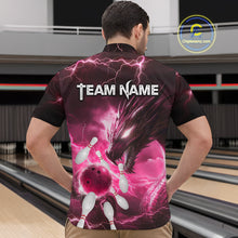 Load image into Gallery viewer, Custom Dragon Bowling Shirt Pink Thunder Bowling Jersey for Men Women Team MBL82