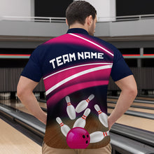 Load image into Gallery viewer, Custom Pink Bowling Jersey Bowling Team Shirts For Men Bowling League Polo &amp; 1/4 Zip HNT163