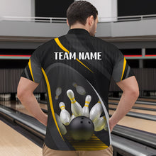 Load image into Gallery viewer, Yellow Bowling Shirts for Men Women Team Custom Bowling Polo &amp; Quarter Zip Shirt MBL71