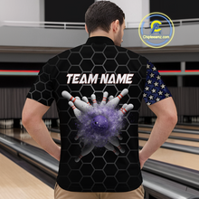 Load image into Gallery viewer, Custom American Bowling Quarter-Zip Shirt Patriotic Bowling Jersey for Men Women QZT683
