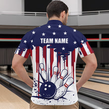 Load image into Gallery viewer, Patriotic Bowling Shirt for Men Women Custom Bowling Polo Shirt &amp; Quarter-Zip Shirts MBL01