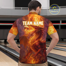 Load image into Gallery viewer, Custom Dragon Bowling Shirt for Men Women Bowling Jersey Flaming Bowling Shirt MBL94
