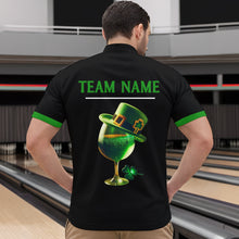 Load image into Gallery viewer, Green Bowling Shirt Custom St Patrick Day for Men Women Quarter-Zip Bowling Jersey QZT622