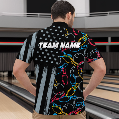 Customize Bowling Shirts for Men Women and Team Bowling Polo & 1/4 Zip Shirt MBL52