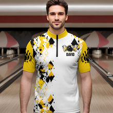 Load image into Gallery viewer, Personalized Beer Bowling Team Jerseys Quarter-Zip Bowling Shirt for Men Women QZT542