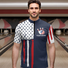 Load image into Gallery viewer, Custom American Bowling Shirt Bowling Jersey for Men Women Team Polo&amp;1/4 Zip MBL59