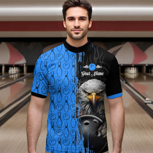 Load image into Gallery viewer, Blue Eagle Bowling Custom Men Bowling Shirt Polo &amp; Quarter-Zip Bowling Team Jerseys HNT49