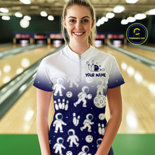 Load image into Gallery viewer, Astronaut Bowling Shirts for Men Women Team Bowling Polo &amp; Quarter Zip Shirts MBL153