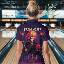Load image into Gallery viewer, Custom Vampire Bowling Team Shirt Polo &amp; Quarter-Zip Bowling League Jersey for Women Outfit QZT752