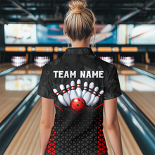 Load image into Gallery viewer, Bowling Shirt for Women 3D Custom Name Bowling Jersey Shirts Team Bowling League Polo &amp; Quarter-Zip HNT15