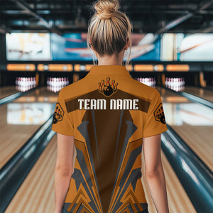 Personalized Bowling Jersey Custom Bowling Team Jersey Bowling Quarter-Zip Shirt for Women QZT23