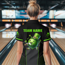 Load image into Gallery viewer, Personalized St Patrick Day Bowling Shirt Quarter-Zip Green Bowling Jersey Team League QZT621