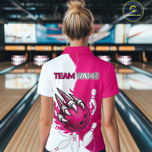 Load image into Gallery viewer, Custom Sharp Claws Bowling Shirt Pink Men Women Team Bowling Flaming Jerseys MBL91