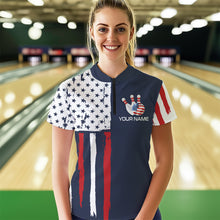 Load image into Gallery viewer, Custom American Bowling Shirt Bowling Jersey for Men Women Team Polo&amp;1/4 Zip MBL59