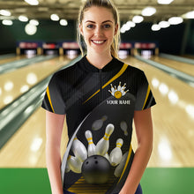 Load image into Gallery viewer, Yellow Bowling Shirts for Men Women Team Custom Bowling Polo &amp; Quarter Zip Shirt MBL71