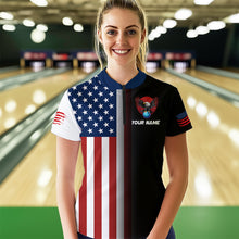 Load image into Gallery viewer, Eagle Bowling Shirt Custom American Bowling Shirts Women Men Patriotic Bowling Shirt MBL05