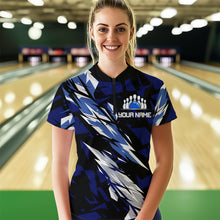 Load image into Gallery viewer, Custom Bowling League Shirts For Women with Name Bowling Team Jerseys Polo &amp; Quarter- Zip HNT37