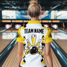Load image into Gallery viewer, Personalized Beer Bowling Team Jerseys Quarter-Zip Bowling Shirt for Men Women QZT542