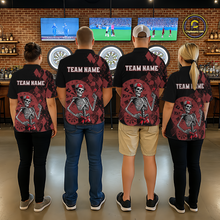Load image into Gallery viewer, Custom Black &amp; Red Dart Shirts for Team Polo &amp; Quarter-Zip Dart Jersey for Men Dart Outfit DHT25