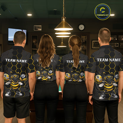 Hexagon Funny Thief-Bee 8 Ball And 9 Ball Men Billiard Pool Jersey Custom Billiard Team Appeal NYN2760