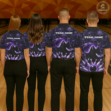 Load image into Gallery viewer, Custom Grim Reaper Bowling Shirt for Men Skull Pattern Bowling Jersey Polo &amp;1/4 Zip QZT978