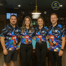 Load image into Gallery viewer, Custom Funny Blue Chicken 8 Ball Pool Billiard Shirt for Men Polo &amp; 1/4 Zip, Billiard Team Jerseys NNT148