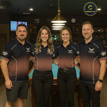 Load image into Gallery viewer, Black And Brown 8 Ball Pool Men Billiard Polo &amp; 1/4-Zip Shirt Custom Billiard Balls Jerseys NYN2442