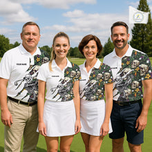 Load image into Gallery viewer, Funny Mens Golf Polo Shirt Custom Tropical Golf Ball Pattern Personalized Skull Golf Shirts For Men NHN0047