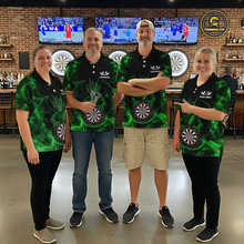 Load image into Gallery viewer, Custom Green Dragon Darts Board Dart Shirts For Men Darts Team Jerseys Polo &amp; 1/4 Zip NNT121