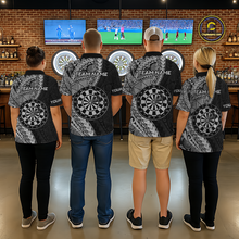 Load image into Gallery viewer, Custom White Tribal Dart Shirts for Women Dart Team Jersey Dartboard Gifts Polo &amp; 1/4 Zip NNT163