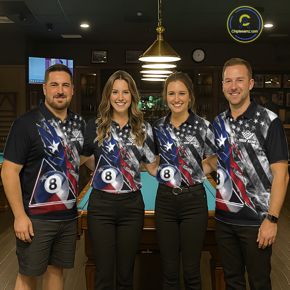 Personalized Smoke Texas Flag Billiard 8 Ball Pool Shirt For Men Custom Patriotic Billiard Appeal NYN2769
