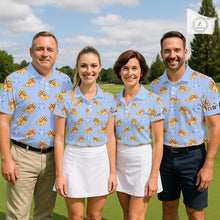 Load image into Gallery viewer, Funny Cocker Spaniel Mens Golf Polo Shirt Custom Blue Pattern Team Mens Golf Tops, Dog Lover Gift Nhn0210