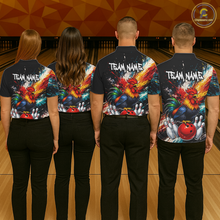 Load image into Gallery viewer, Custom Funny Rooster Bowling Jersey for Women Bowling Team Shirts Bowling Polo &amp; 1/4 Zip HNT256