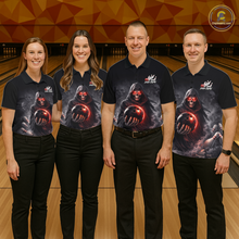 Load image into Gallery viewer, Personalized Grim Reaper Bowling Team Shirt for Women Bowling Jersey Polo &amp; 1/4-Zip Bowling Outfit QZT881