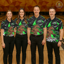 Load image into Gallery viewer, Custom Green Funny Horse Bowling Jersey for Men Bowling Team Shirts Bowling League Polo &amp; 1/4 Zip HNT183